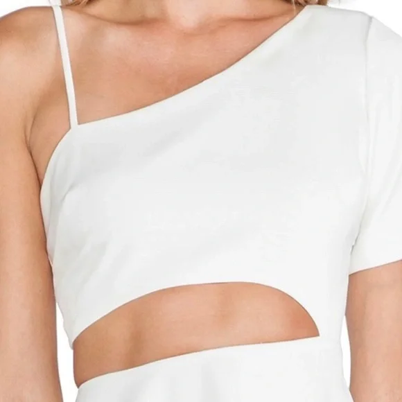 NEW NBD REVOLVE IVORY FIT & FLARE MINI DRESS - Picture 3 of 12